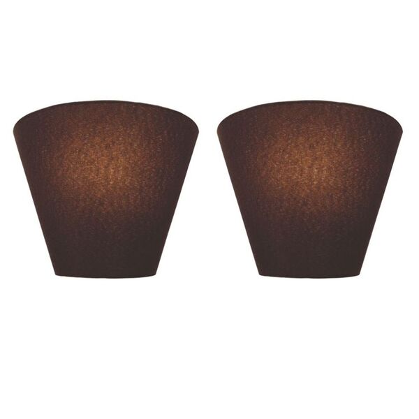 Kit/2 Arandela Retro Cone Md-2001 Cúpula Em Tecido 25/26x13cm