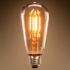 Kit 2 Arandela Retrô Industrial Dourada + Lâmpada Led St64