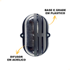 Kit 2 Arandela Tartaruga C/ Meia Grade P/ Lâmpada E27 Preto