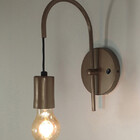 Kit 2 Arandelas Abajur Luminária Parede Botão Cama Bronze