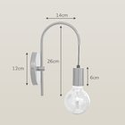 Kit 2 Arandelas Abajur Luminária Parede Quarto Cama Dourado