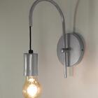 Kit 2 Arandelas Abajur Luminária Parede Quarto Cama Prata