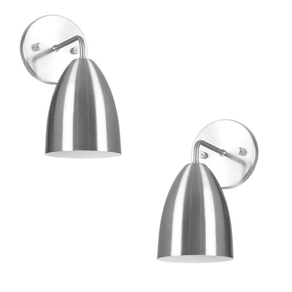 Kit 2 Arandelas Aluminio Vegas Escovado Sala Quarto Corredor