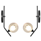 Kit 2 Arandelas Aro Angular Jabuticaba Preto Harmony Ambar