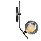 Kit 2 Arandelas Aro Angular Jabuticaba Preto Harmony Fumê