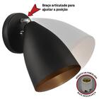 Kit 2 Arandelas Articulada Retro Vegas Gourmet Preto/cobre