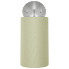 Kit 2 Arandelas Cilíndrica De Cúpula 14x25cm Bege