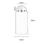 Kit 2 Arandelas Cilíndrica De Cúpula 14x25cm Branco