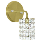 Kit 2 Arandelas Cristal Legitimo Clearwall Redonda Dourada