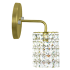 Kit 2 Arandelas Cristal Legitimo Clearwall Redonda Dourada