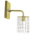 Kit 2 Arandelas De Cristal Legitimo Clearcast Dourada