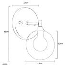 Kit 2 Arandelas Escovado Harmony Bolinha Fumê