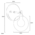 Kit 2 Arandelas Harmony Bolinha Dourado