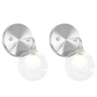 Kit 2 Arandelas Harmony Bolinha Escovado