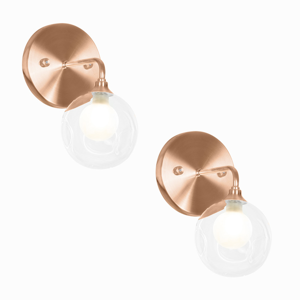 Kit 2 Arandelas Harmony Bolinha New Cobre