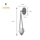 Kit 2 Arandelas Luminária Gota Globo Vidro Sala Lavabo Prata