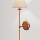 Kit 2 Arandelas Parede Cúpula Tecido Algodão Quarto Cobre G