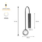 Kit 2 Arandelas Parede Globo Duplo Vidro Retangular Bronze