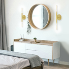 Kit 2 Arandelas Parede Luminária Tubo 2 Difusores Dourado