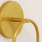 Kit 2 Arandelas Parede Oval Globo Vidro Quarto Sala Dourado