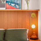 Kit 2 Arandelas Parede Oval Globo Vidro Quarto Sala Dourado