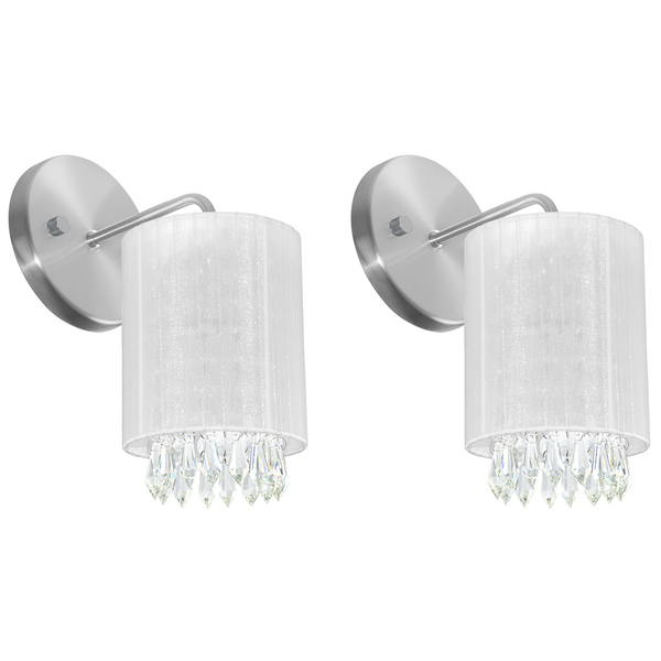 Kit 2 Arandelas Redonda Cganza Linda Branca