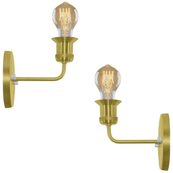 Kit 2 Arandelas Tubo Cilindro Gourmet Nordic Dourado