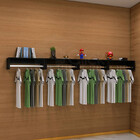 Kit 2 Arara De Roupa Cabideiro Parede 1 20cm Preto