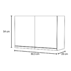 Kit 2 Armários Aéreo De Cozinha Lavanderia 02 Portas Eva Cast