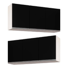 Kit 2 Armários Aéreo De Cozinha Lavanderia 03 Portas Tina 120