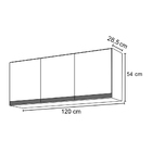 Kit 2 Armários Aéreo De Cozinha Lavanderia 03 Portas Tina Cas