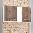 Kit 2 Armários Aéreos 100cm Porto 2 Portas Branco Castanho