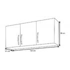 Kit 2 Armários Aéreos 120cm 3 Portas Branco Ajl Móveis