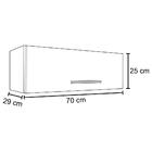 Kit 2 Armários Aéreos Geladeira Veneza 70cm 1 Porta Branco/pr