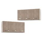 Kit 2 Armários Aéreos Honduras 120cm 3 Portas - Lumil Móveis