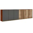 Kit 2 Armários Aéreos Modulado 3 Portas 120 Cm 100% Mdf Amênd