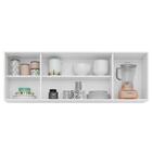 Kit 2 Armários Aéreos Panamá 4 Portas 160cm Branco/preto