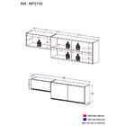 Kit 2 Armários De Cozinha Aéreos 3 Portas Veneza Multimóveis