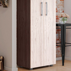 Kit 2 Armários Lavanderia Multiuso Beatriz 2 Portas Castanho