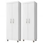 Kit 2 Armários Multiuso 2 Portas Rafaela Nathy Móveis Branco