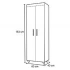 Kit 2 Armários Multiuso 2 Portas Rafaela Nathy Móveis Branco