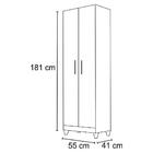 Kit 2 Armários Multiuso Organizador 2 Portas Astrid M07 Branco