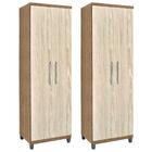 Kit 2 Armários Multiuso Organizador 2 Portas Sabrina Castanho