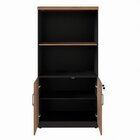 Kit 2 Armários Multiuso Para Escritório Com Armário Fechado E