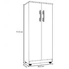 Kit 2 Armários Organizador Multiuso Rosana 2 Portas Branco