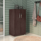 Kit 2 Armários Organizador Multiuso Rosana 2 Portas Castanho