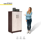 Kit 2 Armários Organizador Multiuso Rosana 2 Portas Castanho