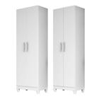 Kit 2 Armários Organizadores Multiuso Íris 2 Portas Branco -