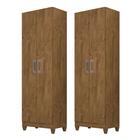 Kit 2 Armários Organizadores Multiuso Íris 2 Portas Castanho