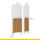 Kit 2 Armários Paneleiros Para Cozinha Madri Mdp Branco Canel